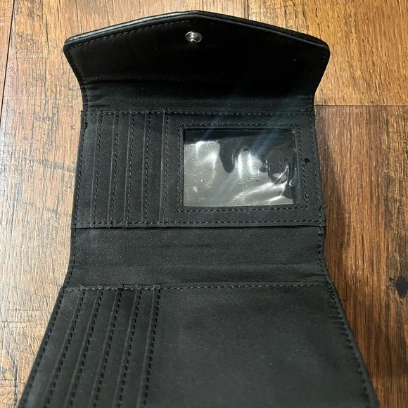 Black Leather Wallet with Logo - Picture 3 of 3